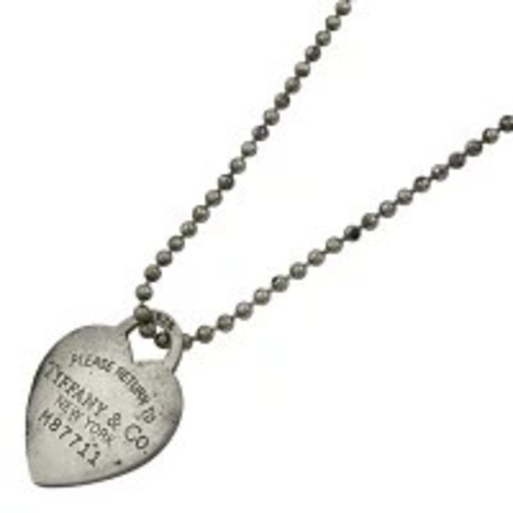 Tiffany Co to Necklace Heart Motif Long Sterling Silver